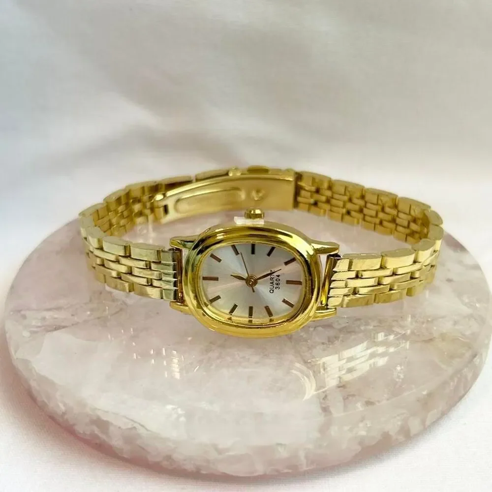 Vintage Inspired Luxury Gold Tone Watch